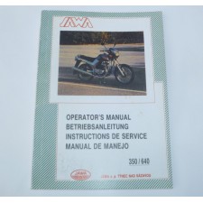 NÁVOD K OBSLUZE - TYP JAWA 350/640 (ANGLICKÝ, NĚMECKÝ, ŠPANĚLSKÝ, FRANCOUZSKÝ JAZYK)